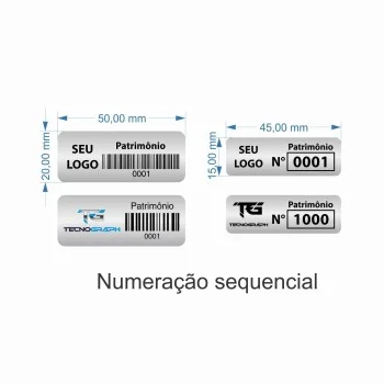 Etiqueta patrimonial: controle de ativos com numeração e rastreabilidade