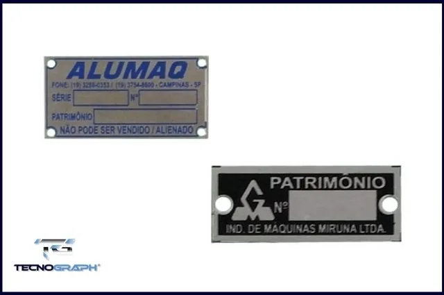 Etiqueta de Patrimônio em Alumínio - foto 2