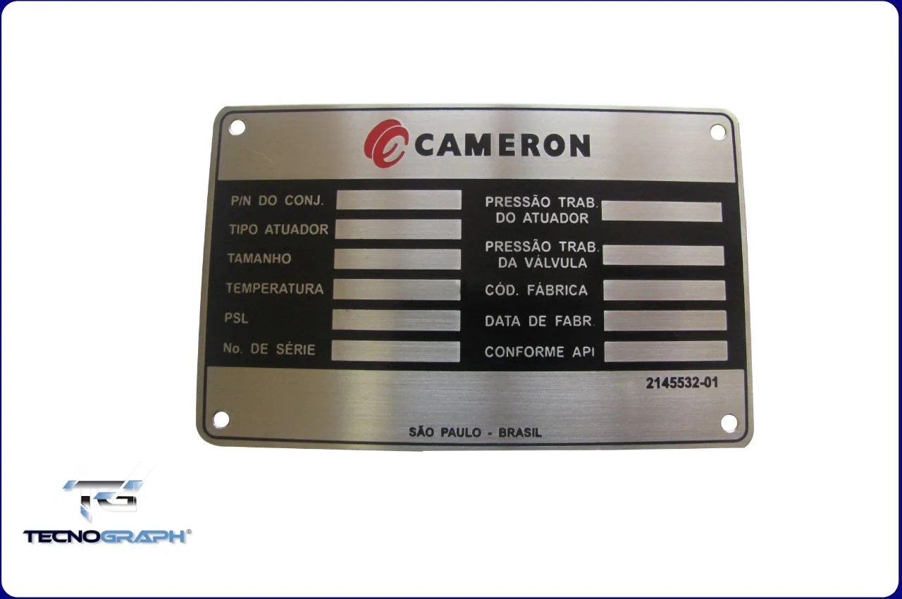 Placa de Identificação em Inox - foto 1